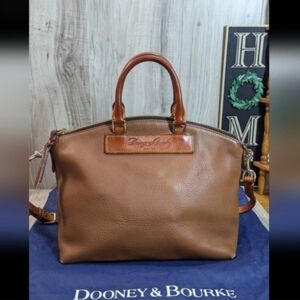 Dooney & Bourke Florentine Vachetta Leather Domed Satchel Shoulder Bag